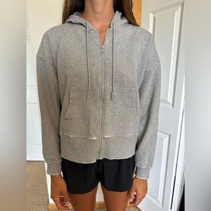 Grey zip up, hoodie, athletic, target